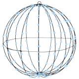 vidaXL Bola cu 192 LED Alb rece 60 cm Metal 42019116