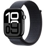 Apple Watch 10 GPS, Carcasa Jet Black Aluminium Case 46mm, Ink Sport Loop