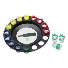 Joc de Societate Adevar sau Provocare Ruleta cu 16 pahare de Shot din Sticla, pentru Petreceri, Distractie, Cadouri, Multicolor foto