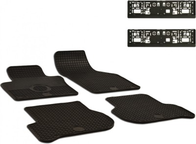 Set Covorase Auto Cauciuc Umbrella Pentru Seat Toledo (2004-2008), Altea (2004-2015), Leon (2005-2012) + Suport Numar Inmatriculare Mega Drive Simplu foto
