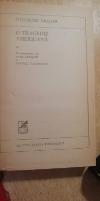 myh 542 - THEODORE DREISER - O TRAGEDIE AMERICANA - 2 VO - ED 1971 foto
