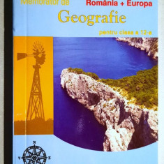 Memorator de geografie Romania+Europa pentru clasa a 12-a - Cristina Moldovan