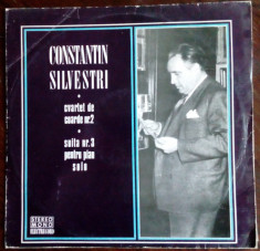 DISC LP: CONSTANTIN SILVESTRI - CVARTET COARDE NR 2/SUITA NR 3 PIAN,STM-ECE01078 foto