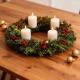 Set lumanari - alb, fara parfum - 4 x 45 g