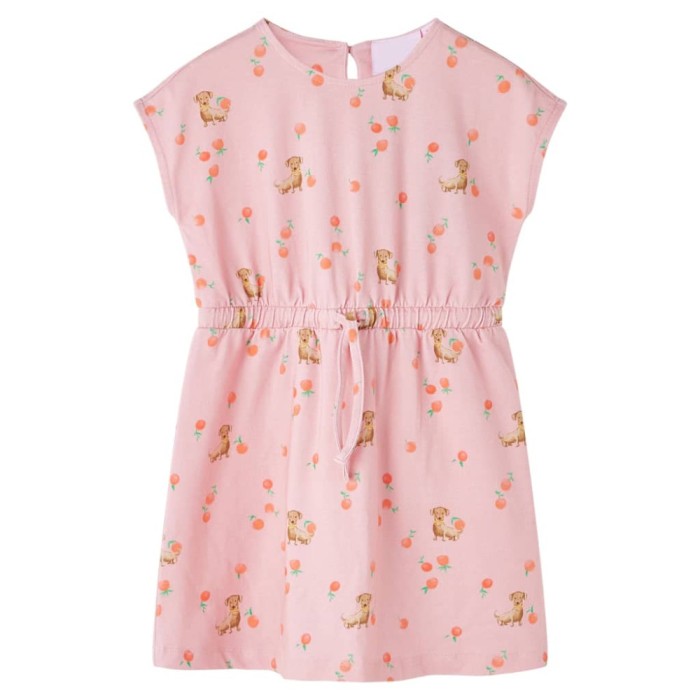 Rochie copii cu șnur, portocaliu deschis, 104 14615