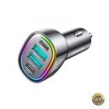 Incarcator Auto Joyroom JR-CL29 70W 3A 2 x USB-A - 2 x USB-C Negru