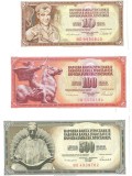 SV * Iugoslavia LOT 10 - 100 - 500 DINARA / DINARI 1981 - 1986 * UNC