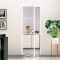 vidaXL U?a de interior alb 76x201,5 cm sticla securiz. / aluminiu slim