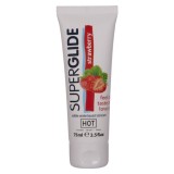 Hot-Superglide Lubrifiant Comestibil pe Bază de Apă, Căpșuni, 75