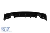 Difuzor tip M Performance Design Design potrivit pentru bara spate M Technik pe BMW Seria 2 F22 coupe, F23 cabrio dupa 2013 -o---o-, lac negru Perform