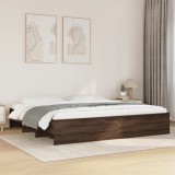 VidaXL Cadru pat fără saltea stejar maro 180x200cm lemn prelucrat