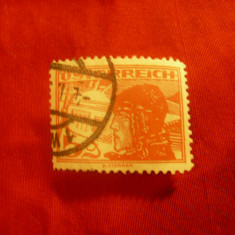 Timbru Austria 1925 - Aviatie , 5g rosu ,stampilat