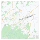 Harta decorativa pentru perete Brasov, Stil Vibrant, 65x65 cm, PVC rezistent la apa