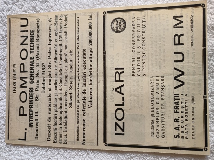 Reclama societatea L Pomponiu , CONSTRUCTII TEHNICE