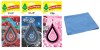 Mix 3 odorizante auto Wunder- Baum Clip Cherry - New Car - Bubble Gum si Laveta Microfibra, WUNDER-BAUM&reg;