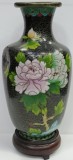 VAZA CLOISONNE , CHINA , SECOLUL XX , MOTIVE FLORALE