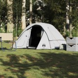 VidaXL Cabină cort familie 6 persoane, alb opac textil impermeabil