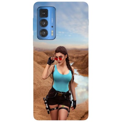 Husa compatibila cu Motorola Edge 20 Lite model Lara Croft, Silicon, TPU, Viceversa foto