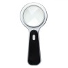 Lupă Plastic, LED, 15cm, Negru Argintiu, Oem