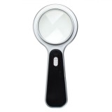 Lupă Plastic, LED, 15cm, Negru Argintiu