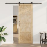 Ușă glisantă vidaXL cu set hardware &#039;ORKDAL&#039;Lemn masiv de pin, Ușă interioară vidaXL &#039;ORKDAL&#039;83x232x4 cm Lemn masiv de pin