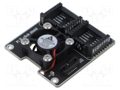Multiadaptor MIKROE pentru Raspberry Pi 5 cu interfețe analogică, GPIO, I2C, PWM, SPI, UART foto