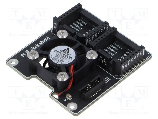 Multiadaptor MIKROE pentru Raspberry Pi 5 cu interfețe analogică, GPIO, I2C, PWM, SPI, UART