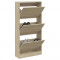vidaXL Pantofar, stejar sonoma, 60x21x125,5 cm, lemn compozit
