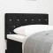 vidaXL Tăblie din Catifea Argyle cu headboard Negru 80 cm Catifea 42007071