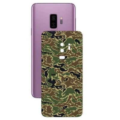 Set Folii Skin Acoperire 360 Compatibile cu Samsung Galaxy S9 Plus (Set 2) - ApcGsm Wraps Camo Green foto