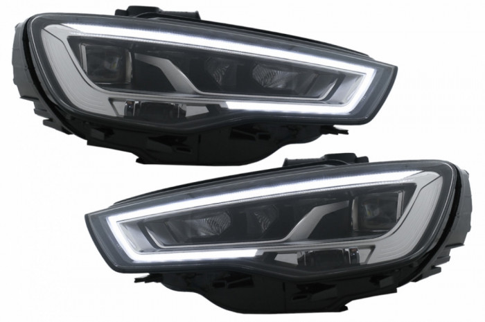 Faruri Full LED Audi A3 8V Pre-Facelift (2013-2016) Upgrade pentru Halogen cu Semnalizare Dinamica Secventiala LHD Performance AutoTuning