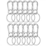 Set 12 brelocuri tip carabina, 8.5 x 4 cm, metal, argintiu