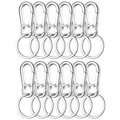 Set 12 brelocuri tip carabina, 8.5 x 4 cm, metal, argintiu