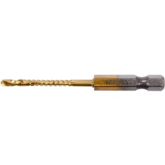 YATO Burghiu freza pentru metal, 3mm, hex 1/4, Auriu