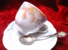SET CEASCA CAFEA CU FARFURIE PORTELAN KAHLA SI LINGURITA CU MEDALION PORTELAN
