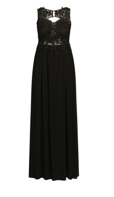 Rochie lunga dama, APART Fashion, neagra, 40 - OUTLET foto