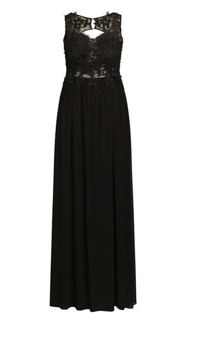 Rochie lunga dama, APART Fashion, neagra, 40 - OUTLET