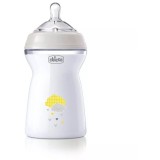 Biberon cu tetina din silicon Chicco Natural Feeling PP, 330ml, unisex, 6 luni+, 0% BPA
