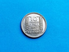 10 Francs 1947 Franta-AUNC-in realitate arata bine