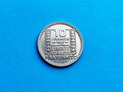 10 Francs 1947 Franta-AUNC-in realitate arata bine foto