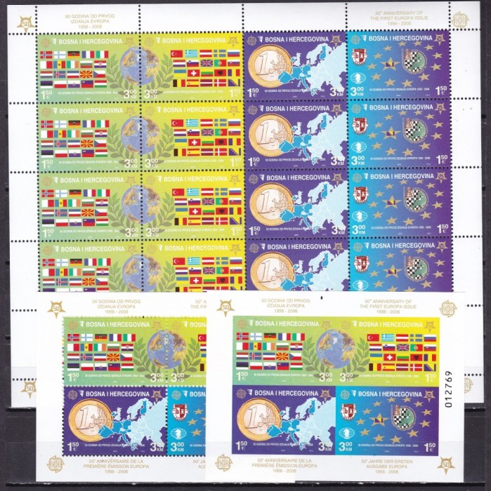 Bosnia 2005 Europa SAH MI 419-422 kleib.+ bl.27A+B MNH w66 MI=144eu