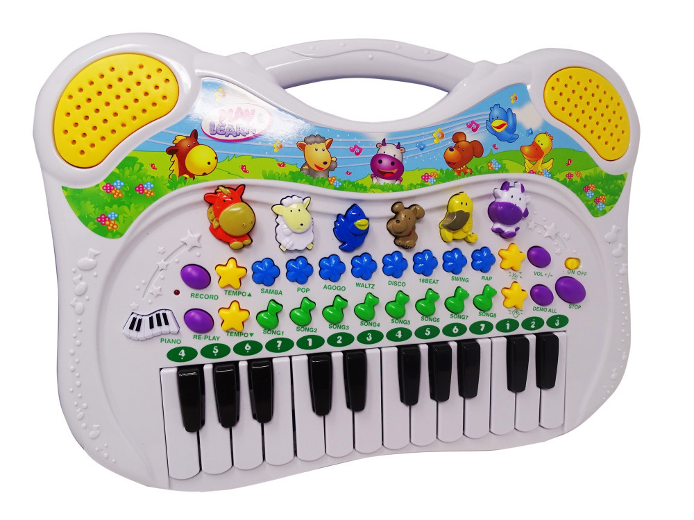 Jucarie orga pentru copii "Little Song" cu sunete, melodii, lumini si  functie de inregistrare si red | Okazii.ro