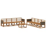 vidaXL Set de canapele de exterior 7 pcs natural Lemn Solid de Acacia 3385085