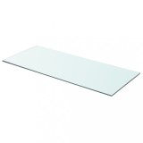 Raft sticla transparenta 70 x 30 cm, securizata, suporta 15 kg, etajera perete