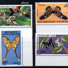 Centrafricana 1976, Fauna, Fluturi, serie neuzata, MNH