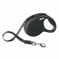 Lesa Flexi New Classic XS, pentru animale de pana la 12kg, lungime coarda 3m - culoare neagra foto