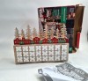 Calendar advent din lemn LIVARNO cutie originala 30 x 6,5 x 22 cm iluminare LED Cornament Sarbatori Craciun joc