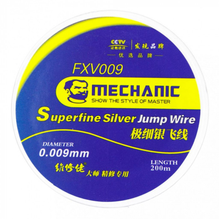 Mechanic Superfine Silver Jump Wire, FXV009, 200M x 0.009mm