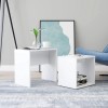 VidaXL Set măsuțe de cafea, alb, 48x30x45 cm, lemn prelucrat