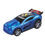 Masina de curse cu lumini si sunet, se deplaseaza, Albastra, ATU-089363, Plastic, Oem
